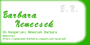 barbara nemecsek business card